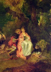 Embarquement pour Cythère, vers 1717 (détail)